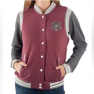 Licensed Harry Potter HOGWARTS Varsity Jacket For Women Sz L